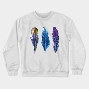 Watercolor Feather Hand Drawn Crewneck Sweatshirt